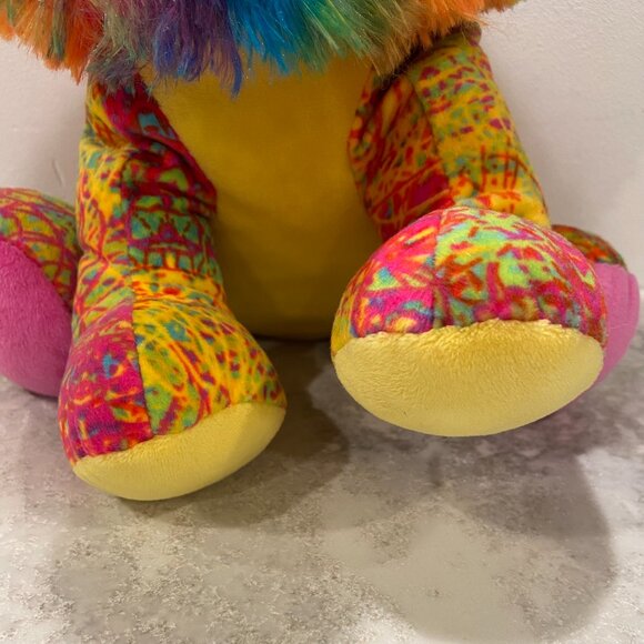 Fiesta plush rainbow Lion plush 10.5”H Glitter Golden Eyes RED1 - Picture 4 of 6